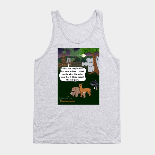 Wise Old Owl Tank Top by Enormously Funny Cartoons